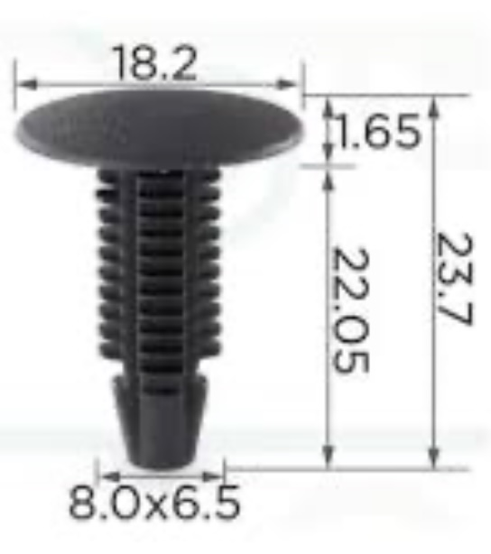 Клипса пластиковая для Ford ОЕМ: W701380SSW (W701380-SSW). (обшивка).